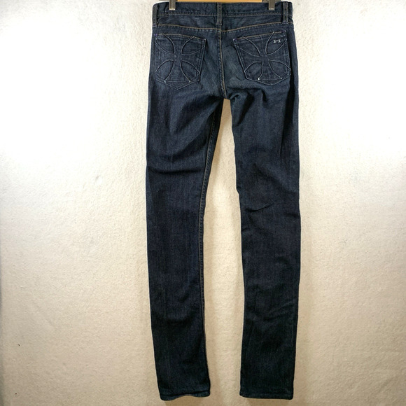 Habitual Womens Y2K Designer Jeans Low Rise Cross Indie USA Made Deep End READ - Picture 1 of 16